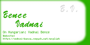 bence vadnai business card